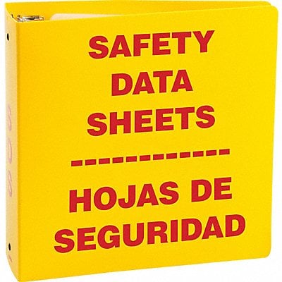 Data Safety Sheets Binder 11x3 Yellow MPN:2027