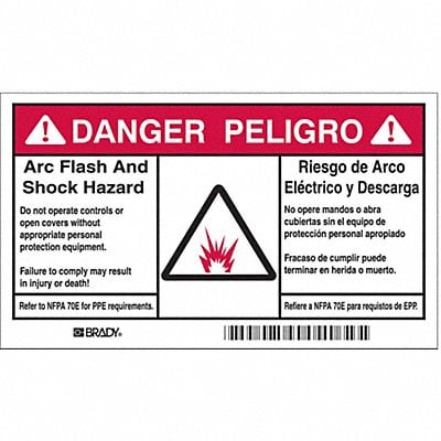 Label 3 1/2 in x 6 in Polyester PK100 MPN:102312