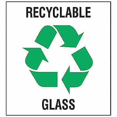 Recycle Label 5 in x 5 in Vinyl PK5 MPN:20638FLS