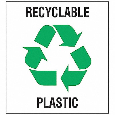 Recycle Label 5 in x 5 in Vinyl PK5 MPN:20640FLS