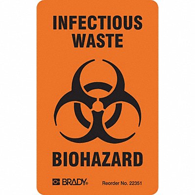 Biohazard Lbl 3inx1 17/20in Paper PK100 MPN:22351LS