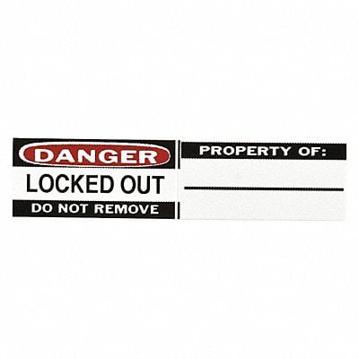 Padlock Label 4/5 inx1 1/9 in Vinyl PK6 MPN:50289