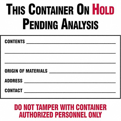 Waste Label 6 in Paper PK100 MPN:60366