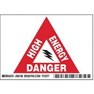 Label 3 1/2 in x 5 in Polyester PK5 MPN:86198