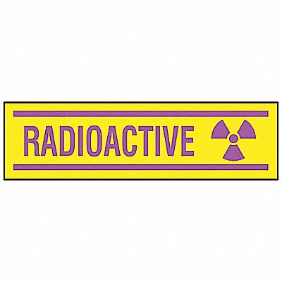 Radioactive Lbl 3.5in x 10in Paper PK100 MPN:863LS