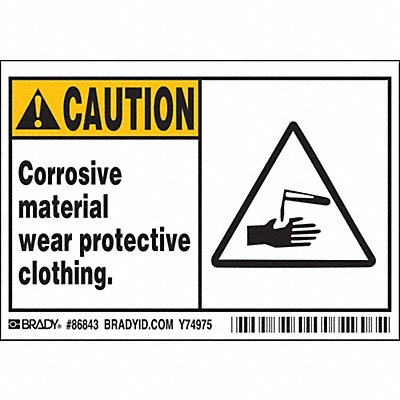 Label 3 1/2 in x 5 in Polyester PK5 MPN:86843