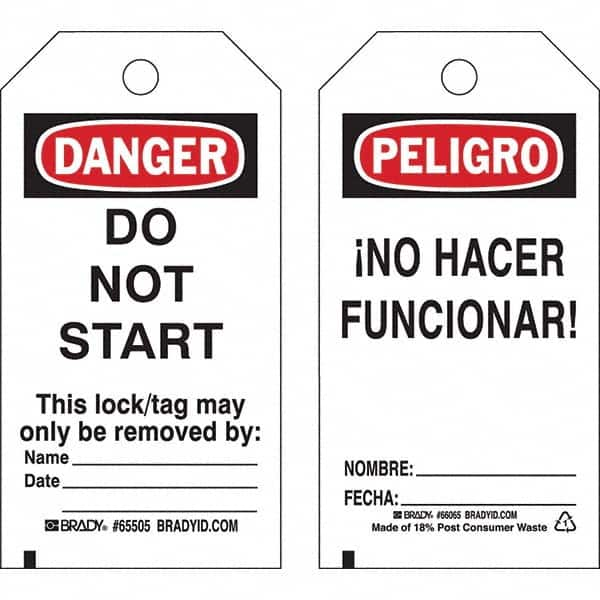 Do Not Operate Tag: Polyester, 