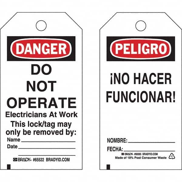 Do Not Operate Tag: Polyester, 