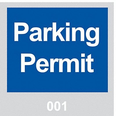 Parking Permits Windshield Blue PK100 MPN:95199