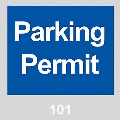 Parking Permits Windshield Blue PK100 MPN:96230