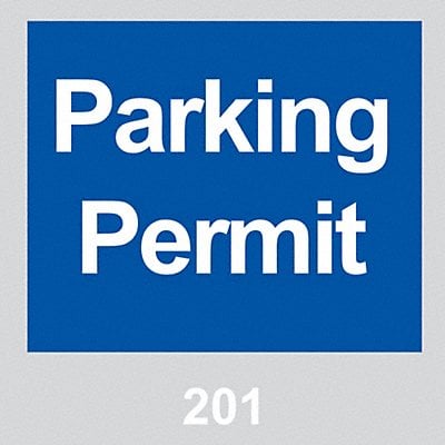 Parking Permits Windshield Blue PK100 MPN:96231