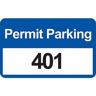 Parking Permits Bumper Wht/Blue PK100 MPN:96249