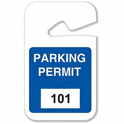 Parking Permits 101-200 Wht/Blu PK100 MPN:96262