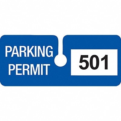 Parking Permits Rearview Wht/Blue PK100 MPN:96284