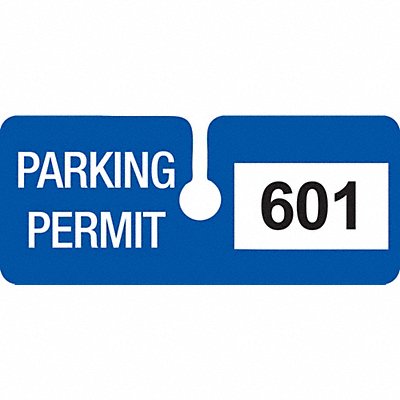 Parking Permits Rearview Wht/Blue PK100 MPN:96285