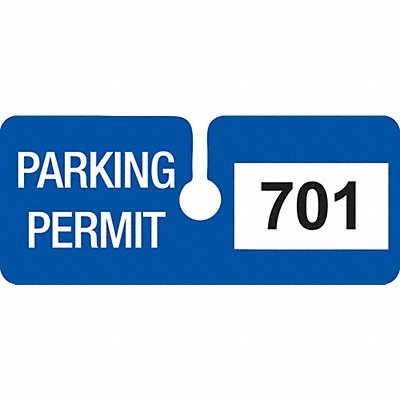 Parking Permits Rearview Wht/Blue PK100 MPN:96286