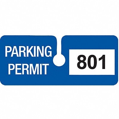 Parking Permits Rearview Wht/Blue PK100 MPN:96287