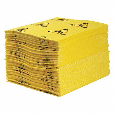 Absorbent Pad Chem/Hazmat Yellow PK100 MPN:CH100