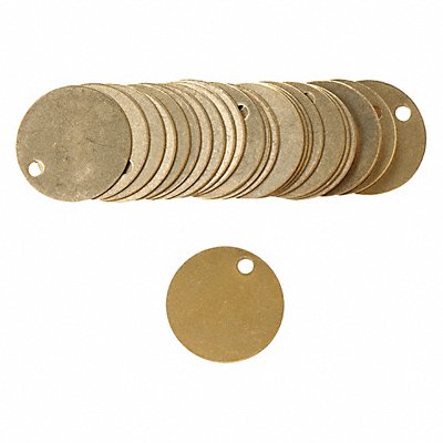 Blank Tag Brass 1 1/2in H 1 1/2in W PK25 MPN:23210