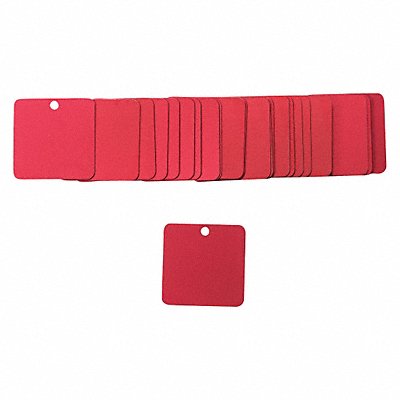 Blank Tag Aluminum 2in H 2in W Red PK25 MPN:87640