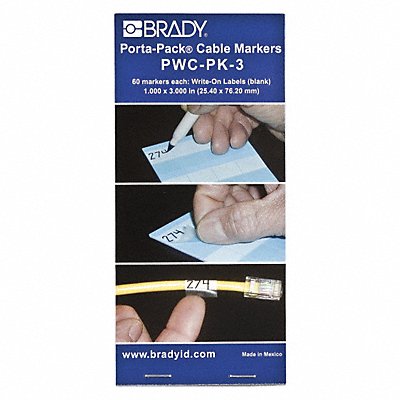 Wire Marker Book Write-On Self-Laminatng MPN:PWC-PK-3