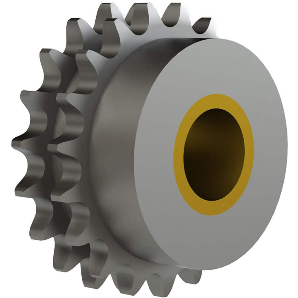 Chain Idler Sprockets, Outside Diameter: 3.719 , Chain Trade Size: 50 , Hub Diameter (Inch): 2.6880 , Compatible Shaft Diameter: 1in , Number Of Strands: 2  MPN:D50B17U