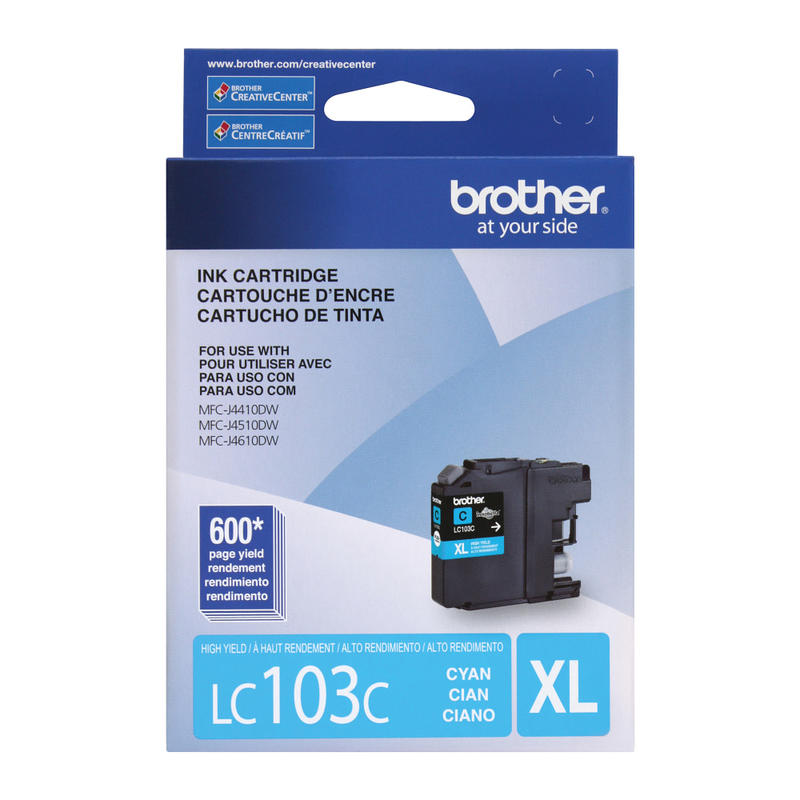 Brother LC103 Cyan Ink Cartridge, LC103C (Min Order Qty 5) MPN:BRTLC103CS