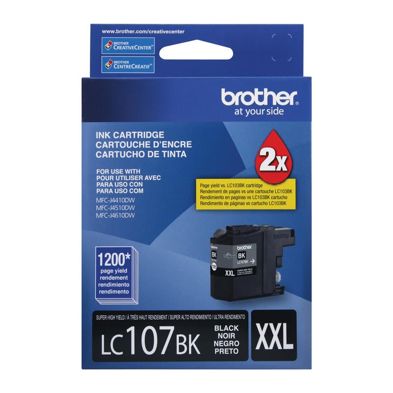 Brother LC107 Black High-Yield Ink Cartridge, LC107BK (Min Order Qty 3) MPN:BRTLC107BKS