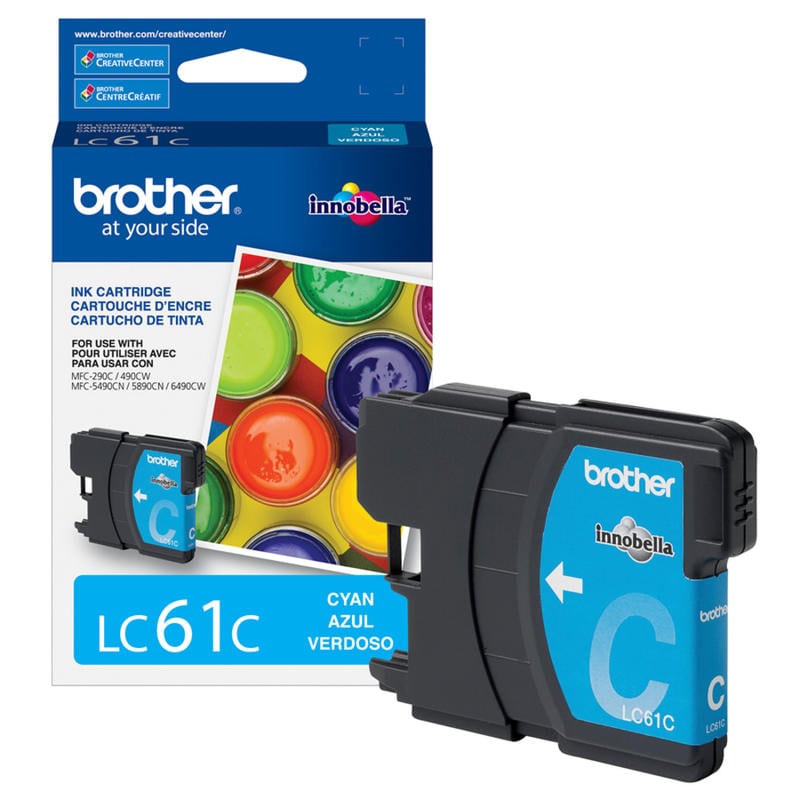 Brother LC61 Cyan Ink Cartridge, LC61C (Min Order Qty 5) MPN:BRTLC61CS