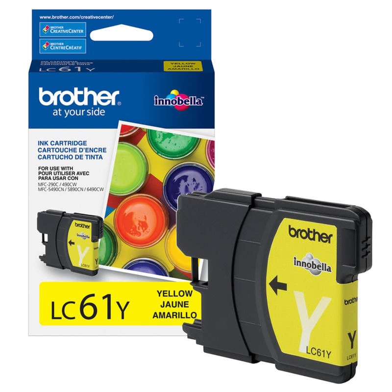 Brother LC61 Yellow Ink Cartridge, LC61Y (Min Order Qty 5) MPN:BRTLC61YS