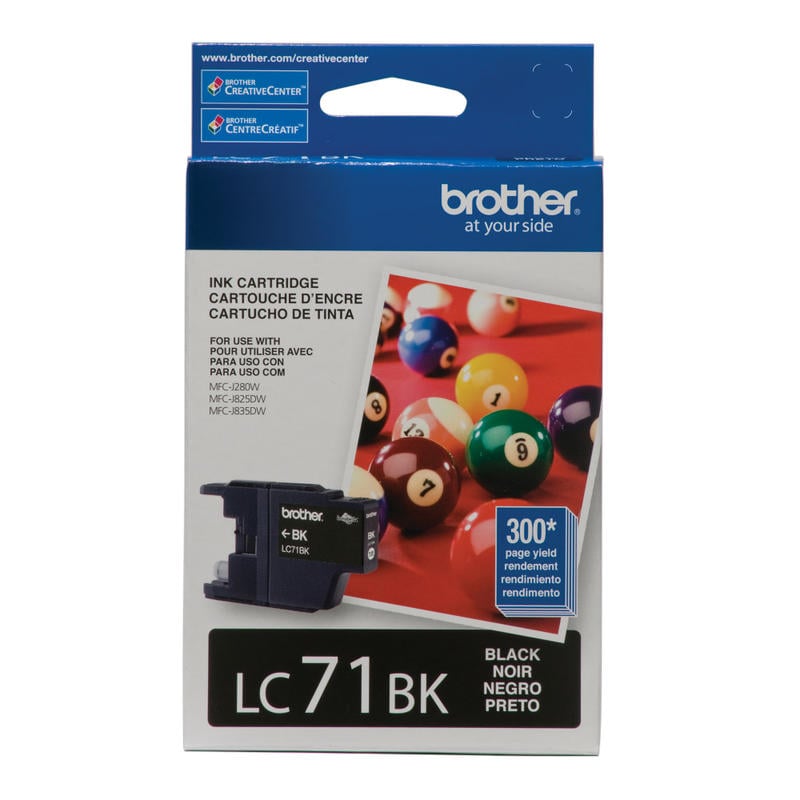 Brother LC71 Black Ink Cartridge, LC71BK (Min Order Qty 4) MPN:BRTLC71BK