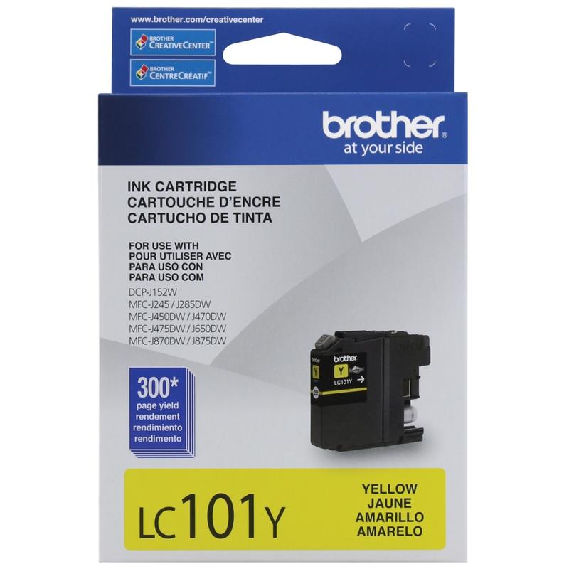 Brother LC101 Yellow Ink Cartridge, LC101-Y (Min Order Qty 6) MPN:LC101Y