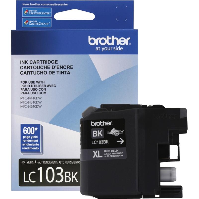 Brother LC103 Black High-Yield Ink Cartridge, LC103BK (Min Order Qty 3) MPN:LC103BK