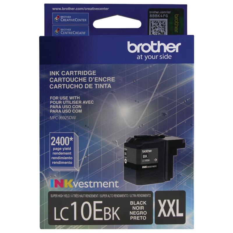 Brother LC10 Black High-Yield Ink Cartridge, LC10EBK (Min Order Qty 3) MPN:LC10EBK