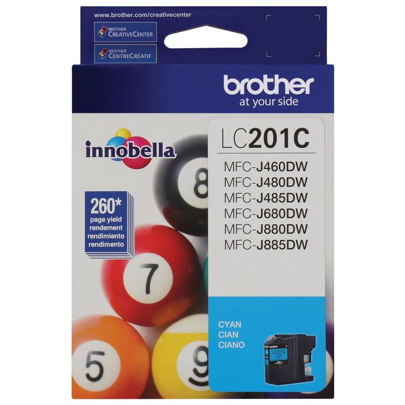 Brother LC201 Cyan Ink Cartridge, LC201C (Min Order Qty 7) MPN:LC201C