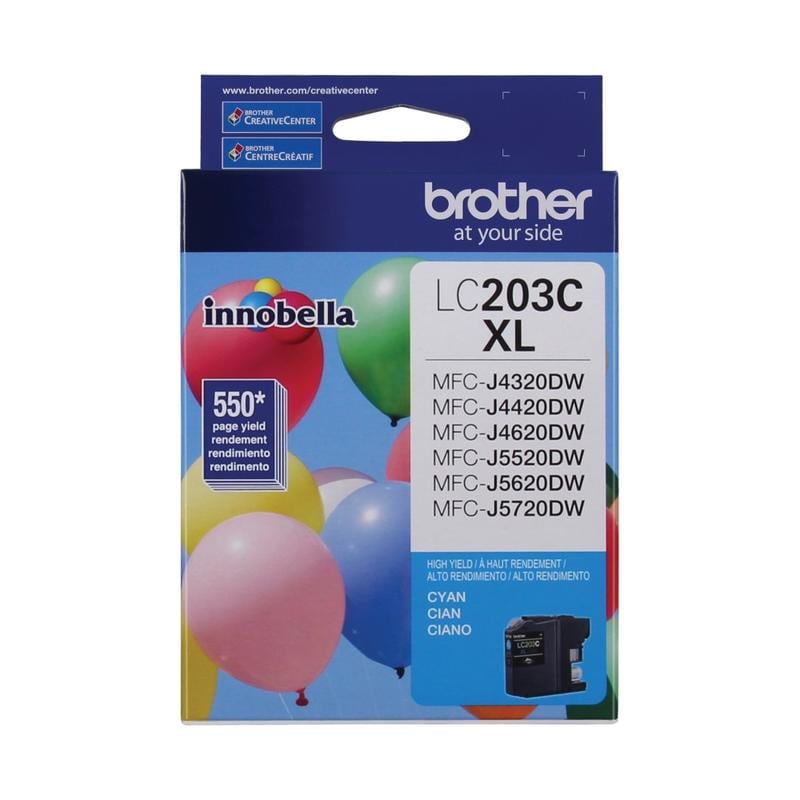 Brother LC203 Cyan High-Yield Ink Cartridge, LC203CS (Min Order Qty 5) MPN:LC203CS