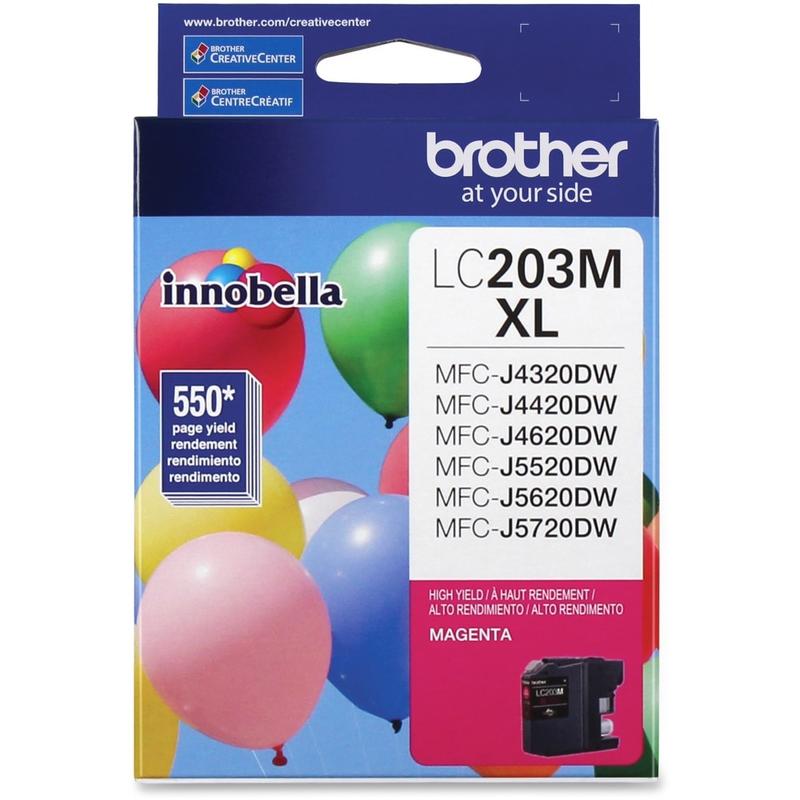 Brother LC203 Magenta High-Yield Ink Cartridge, LC203M (Min Order Qty 4) MPN:LC203M