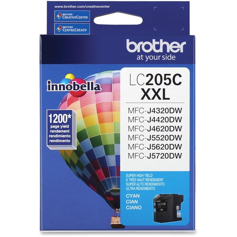 Brother LC205 Cyan Extra-High-Yield Ink Cartridge, LC205C (Min Order Qty 3) MPN:LC205C