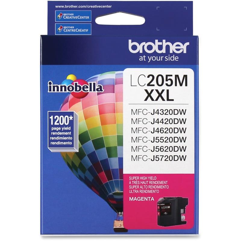 Brother LC205 Magenta Extra-High-Yield Ink Cartridge, LC205M (Min Order Qty 3) MPN:LC205M