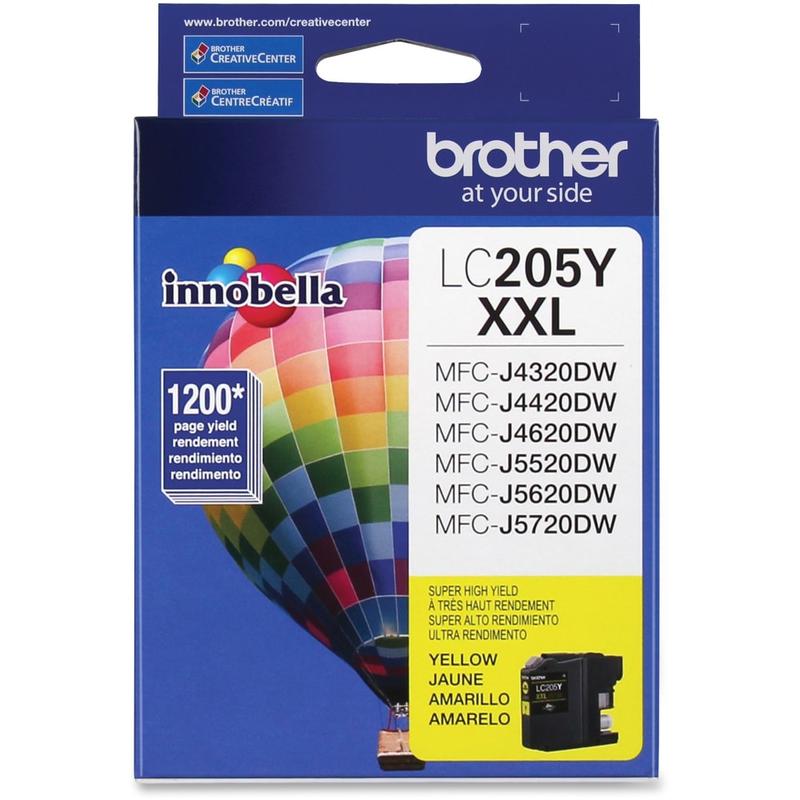 Brother LC205 Yellow Extra-High-Yield Ink Cartridge, LC205Y (Min Order Qty 3) MPN:LC205Y