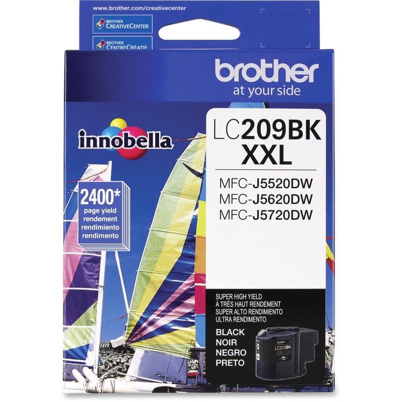 Brother Genuine LC209BK Super High Yield Black Ink Cartridge - Inkjet - Super High Yield - 2400 Pages - Black - 1 Each (Min Order Qty 2) MPN:LC209BK