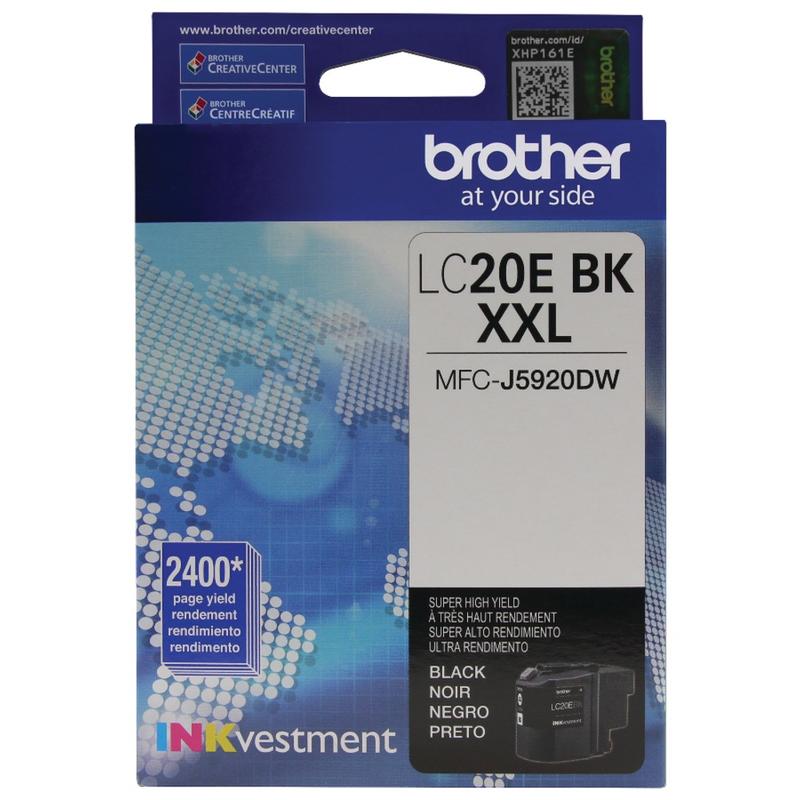 Brother LC20 Black Extra-High-Yield Ink Cartridge, LC20EBK (Min Order Qty 3) MPN:LC20EBK