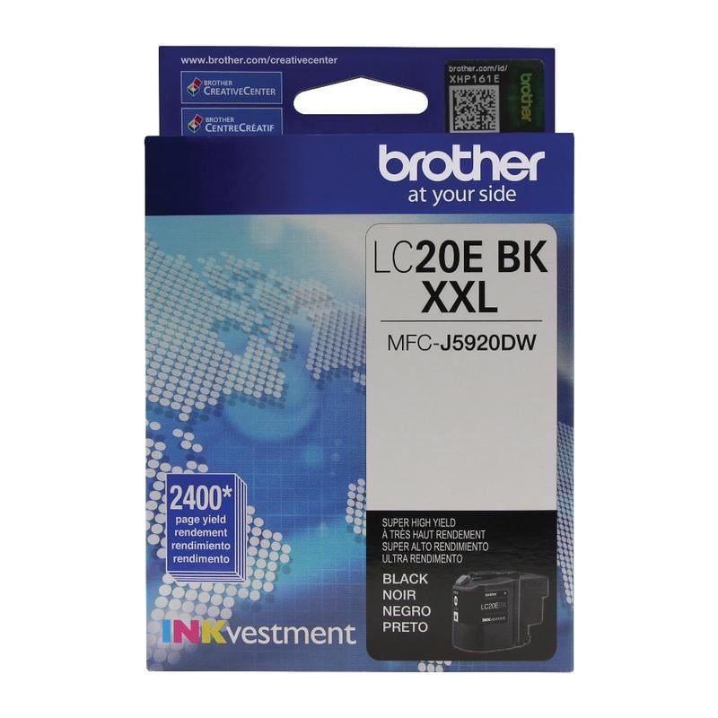 Brother LC20 Black Extra-High-Yield Ink Cartridge, LC20EBKS Environmental Program (Min Order Qty 3) MPN:LC20EBKS