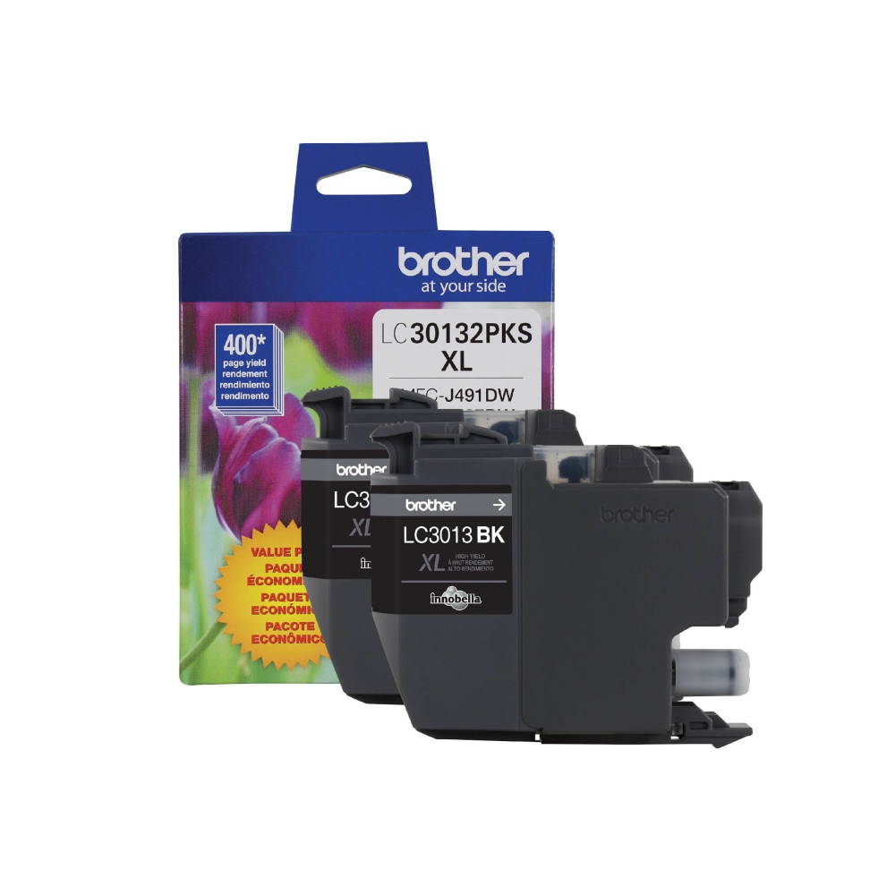 Brother LC3013 Black Ink Cartridges, Pack Of 2, LC30132PKS (Min Order Qty 2) MPN:LC30132PKS