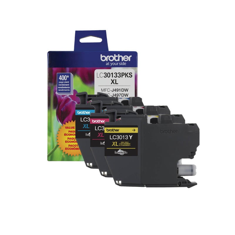 Brother LC3013 Cyan, Magenta, Yellow Ink Cartridges, Pack Of 3, LC30133PKS (Min Order Qty 2) MPN:LC30133PKS