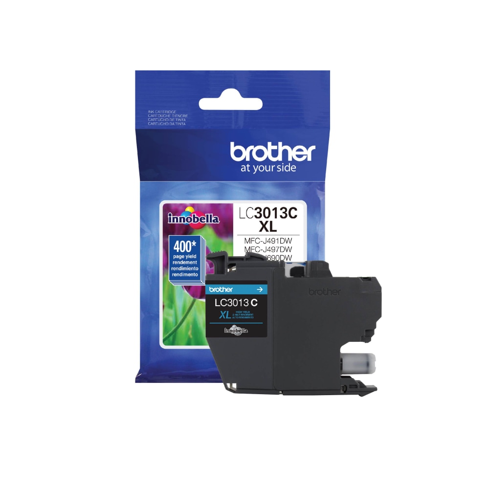 Brother LC3013C Original High Yield Inkjet Ink Cartridge - Single Pack - Cyan - 1 Each - 400 Pages (Min Order Qty 4) MPN:LC3013C