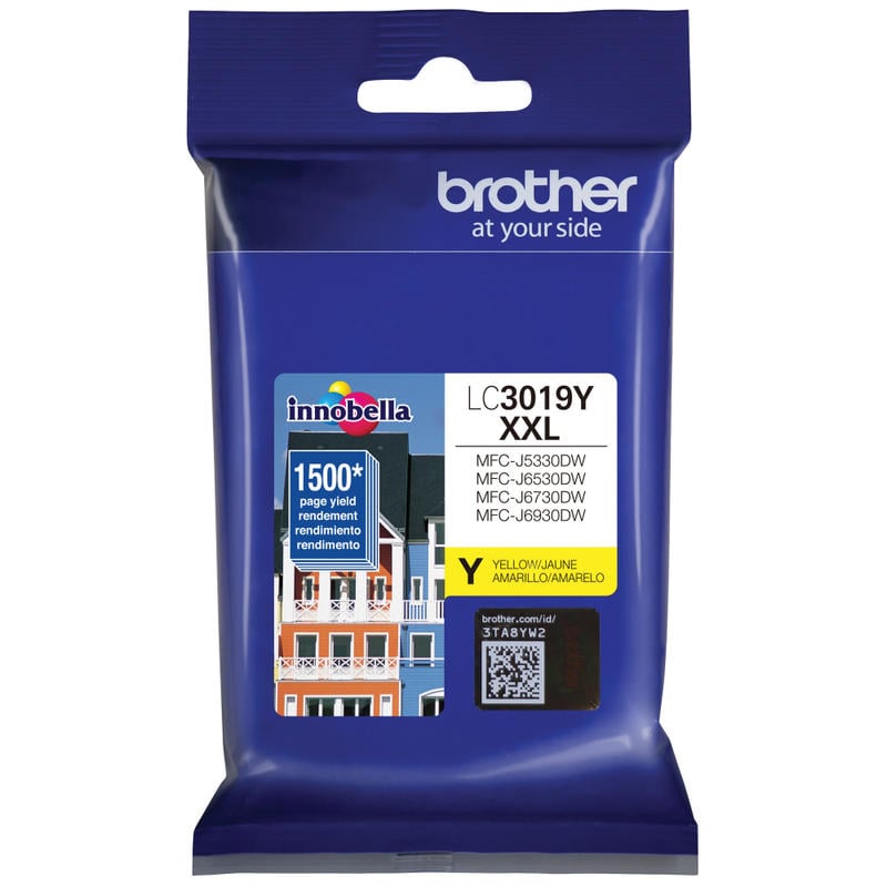 Brother LC3019I Yellow Extra-High-Yield Ink Cartridge, LC3019Y (Min Order Qty 2) MPN:LC3019Y