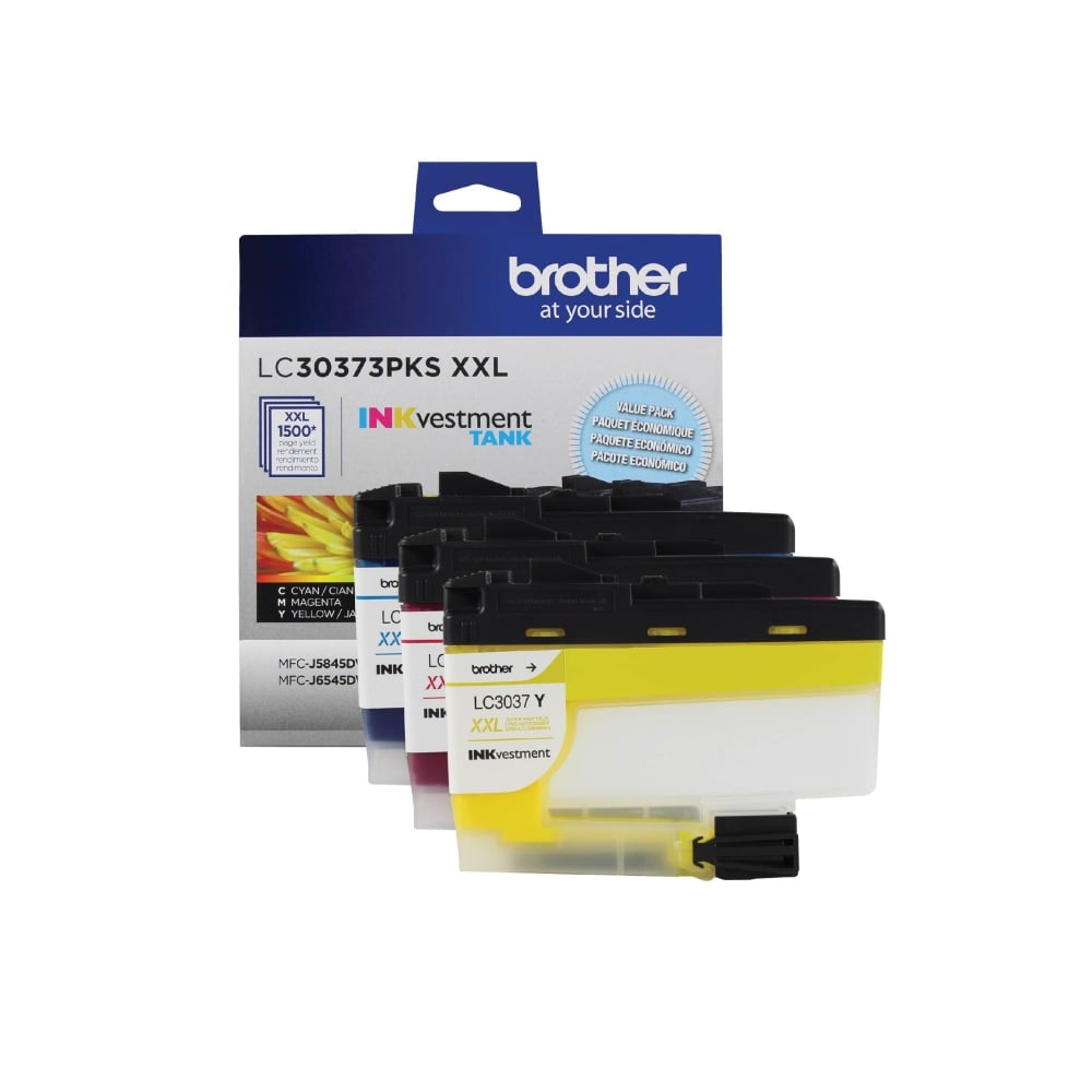 Brother LC3037 Cyan; Magenta; Yellow Super-High-Yield Ink Cartridges, Pack Of 3, LC30373PKS MPN:LC30373PKS