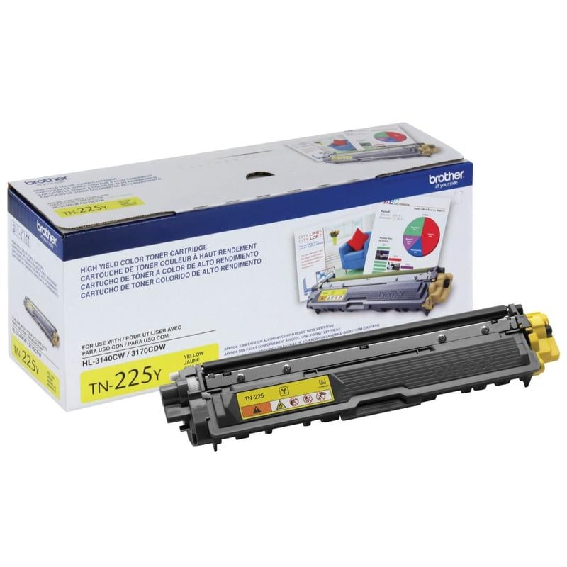 Brother TN-225 Yellow High Yield Toner Cartridge, TN-225Y MPN:TN225Y