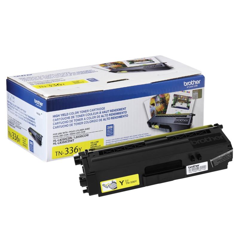 Brother TN-336 Yellow High Yield Toner Cartridge, TN-336Y MPN:TN336Y